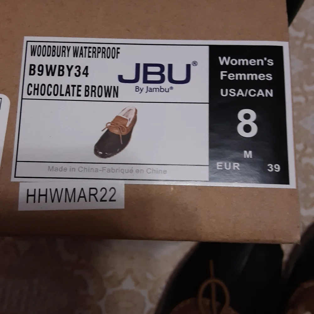 NIB JBU Waterproof Shoes 8M BROWN - Picture 4 of 5